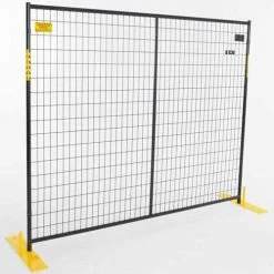 Jewett-Cameron Perimeter Patrol™ Welded Steel Powder Coat Fence - 8 Panel Kit