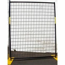 Jewett-Cameron Welded Wire Black Powder Coat Fence - 5'Wx6'H 8 Panel Kit