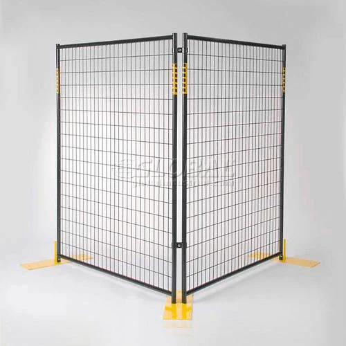 Jewett-Cameron Welded Wire Black Powder Coat Fence - 5'Wx6'H 8 Panel Kit 2 Jewett-Cameron Welded Wire Black Powder Coat Fence - 5'Wx6'H 8 Panel Kit - Image 2