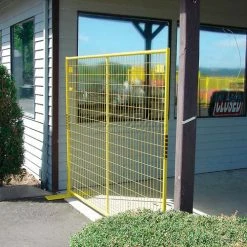 Jewett-Cameron Perimeter Patrol™ Welded Wire Yellow Powder Coat Fence - 7'6"Wx6'H 8 Panel Kit