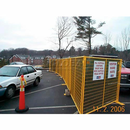 Jewett-Cameron Perimeter Patrol Welded Wire Yellow Powder Coat Fence - 7'6"Wx6'H 12 Panel Kit 5 Jewett-Cameron Perimeter Patrol Welded Wire Yellow Powder Coat Fence - 7'6"Wx6'H 12 Panel Kit - Image 5