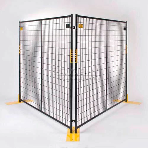Jewett-Cameron Perimeter Patrol Welded Wire Black Powder Coat Fence - 7'6"Wx6'H 8 Panel Kit 1 Jewett-Cameron Perimeter Patrol Welded Wire Black Powder Coat Fence - 7'6"Wx6'H 8 Panel Kit