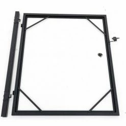 Infinity Euro Estate 4'W x 4'H Black Rose Aluminum/Composite Adjustable Single Fence Gate Kit - IN GROUND ONLY -Insulation Sales Store GATE FRAME 10