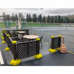 Grosfillex Outdoor Fence Post & Interlocking Base - Brown / Safety Yellow 9 Grosfillex Outdoor Fence Post & Interlocking Base - Brown / Safety Yellow -Insulation Sales Store GRO US961013