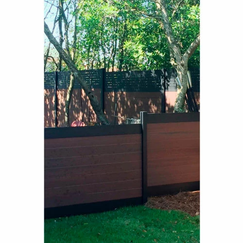 Infinity Euro Estate 6'W x 4'H Black Rose Aluminum/Composite Horizontal Fence-Adder Section-IN GROUND 8 Infinity Euro Estate 6'W x 4'H Black Rose Aluminum/Composite Horizontal Fence-Adder Section-IN GROUND - Image 8