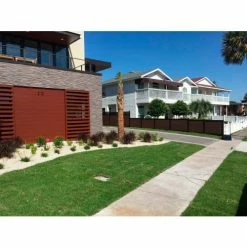 Infinity Euro Lattice Top 6'W x 6'H Black Rose Aluminum/Composite Horizontal Fence-Starter Section-SURFACE MOUNT -Insulation Sales Store IMG 1012