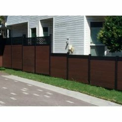 Infinity Euro Estate 6'W x 6'H King Cedar Aluminum/Composite Horizontal Fence Adder Section - SURFACE MOUNT 31 Infinity Euro Estate 6'W x 6'H King Cedar Aluminum/Composite Horizontal Fence Adder Section - SURFACE MOUNT -Insulation Sales Store IMG 1014 24