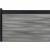 Infinity Euro Estate 6'W x 4'H Oxford Grey Aluminum/Composite Horizontal Fence-Adder Section-IN GROUND