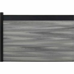 Infinity Euro Estate 6'W x 4'H Oxford Grey Aluminum/Composite Horizontal Fence-Adder Section-IN GROUND