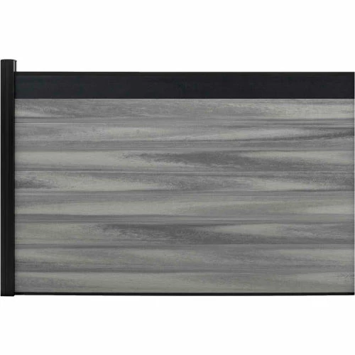 Infinity Euro Estate 6'W x 4'H Oxford Grey Aluminum/Composite Horizontal Fence-Adder Section-IN GROUND 1 Infinity Euro Estate 6'W x 4'H Oxford Grey Aluminum/Composite Horizontal Fence-Adder Section-IN GROUND