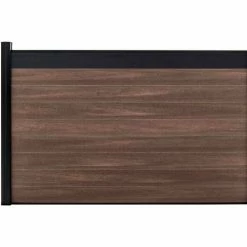 Infinity Euro Estate 6'W x 4'H King Cedar Aluminum/Composite Horizontal Fence-Adder Section-IN GROUND