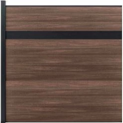 Infinity Euro Estate 6'W x 6'H King Cedar Aluminum/Composite Horizontal Fence-Adder Section-IN GROUND