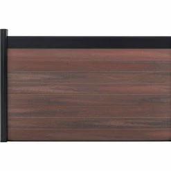 Infinity Euro Estate 6'W x 4'H Black Rose Aluminum/Composite Horizontal Fence-Adder Section-IN GROUND