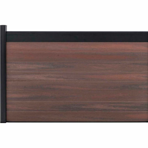 Infinity Euro Estate 6'W x 4'H Black Rose Aluminum/Composite Horizontal Fence-Adder Section-IN GROUND 1 Infinity Euro Estate 6'W x 4'H Black Rose Aluminum/Composite Horizontal Fence-Adder Section-IN GROUND