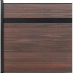 Infinity Euro Estate 6'W x 6'H Black Rose Aluminum/Composite Horizontal Fence-Adder Section-IN GROUND