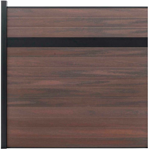 Infinity Euro Estate 6'W x 6'H Black Rose Aluminum/Composite Horizontal Fence-Adder Section-IN GROUND 1 Infinity Euro Estate 6'W x 6'H Black Rose Aluminum/Composite Horizontal Fence-Adder Section-IN GROUND