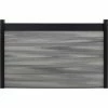 Infinity Euro Estate 6'W x 4'H Oxford Grey Aluminum/Composite Horizontal Fence Starter Section- IN GROUND