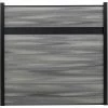 Infinity Euro Estate 6'W x 6'H Oxford Grey Aluminum/Composite Horizontal Fence Starter Section- IN GROUND