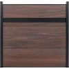Infinity Euro Estate 6'W x 6'H Black Rose Aluminum/Composite Horizontal Fence Starter Section- IN GROUND