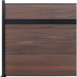 Infinity Euro Estate 6'W x 6'H Black Rose Aluminum/Composite Horizontal Fence Adder Section - SURFACE MOUNT