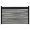 Infinity Euro Estate 6'W x 4'H Oxford Grey Aluminum/Composite Horizontal Fence - Starter Section-SURFACE MOUNT