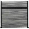 Infinity Euro Estate 6'W x 6'H Oxford Grey Aluminum/Composite Horizontal Fence - Starter Section-SURFACE MOUNT