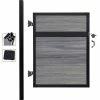 Infinity Euro Estate 4'W x 6'H Oxford Grey Aluminum/Composite Adjustable Single Fence Gate Kit - IN GROUND ONLY