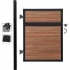 Infinity Euro Estate 4'W x 6'H King Cedar Aluminum/Composite Adjustable Single Fence Gate Kit - IN GROUND ONLY