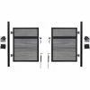 Infinity Euro Estate 10'W x 6'H Oxford Grey Aluminum/Composite Adjustable Fence Double Gate Kit- IN GROUND ONLY