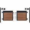Infinity Euro Estate 10'W x 4'H King Cedar Aluminum/Composite Adjustable Double Fence Gate Kit- IN GROUND ONLY