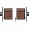 Infinity Euro Estate 10'W x 6'H Black Rose Aluminum/Composite Adjustable Fence Double Gate Kit -IN GROUND ONLY