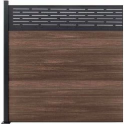 Infinity Euro Lattice Top 6'W x 6'H King Cedar Aluminum/Composite Horizontal Fence Adder Section - SURFACE MT