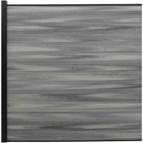 Infinity Euro Full Composite 6'W x 6'H Oxford Grey Aluminum/Composite Horizontal Fence-Adder Section-IN GROUND 2 Infinity Euro Full Composite 6'W x 6'H Oxford Grey Aluminum/Composite Horizontal Fence-Adder Section-IN GROUND - Image 2