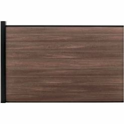 Infinity Euro Full Composite 6'W x 4'H King Cedar Aluminum/Composite Horizontal Fence-Adder Section-IN GROUND