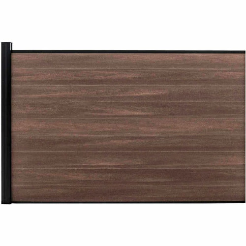 Infinity Euro Full Composite 6'W x 4'H King Cedar Aluminum/Composite Horizontal Fence-Adder Section-IN GROUND 1 Infinity Euro Full Composite 6'W x 4'H King Cedar Aluminum/Composite Horizontal Fence-Adder Section-IN GROUND