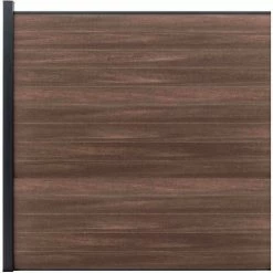 Infinity Euro Full Composite 6'W x 4'H Black Rose Aluminum/Composite Horizontal Fence-Adder Section-IN GROUND