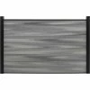 Infinity Euro Full Composite 6'W x 4'H Oxford Grey Aluminum/Composite Horizontal Fence Starter Section- IN GROUND