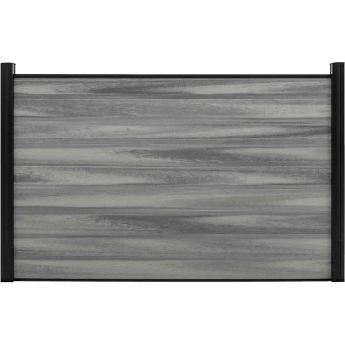 Infinity Euro Full Composite 6'W x 4'H Oxford Grey Aluminum/Composite Horizontal Fence Starter Section- IN GROUND 1 Infinity Euro Full Composite 6'W x 4'H Oxford Grey Aluminum/Composite Horizontal Fence Starter Section- IN GROUND