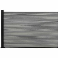 Infinity Euro Full Composite 6'Wx4'H Oxford Grey Aluminum/Composite Horizontal Fence Starter Section - SURFACE MT
