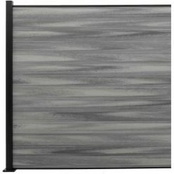 Infinity Euro Full Composite 6'Wx6'H Oxford Grey Aluminum/Composite Horizontal Fence Starter Section - SURFACE MT