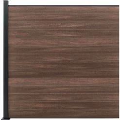 Infinity Euro Full Composite 6'W x6'H King Cedar Aluminum/Composite Horizontal Fence Adder Section - SURFACE MT