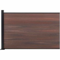 Infinity Euro Full Composite 6'W x4'H Black Rose Aluminum/Composite Horizontal Fence Adder Section - SURFACE MT