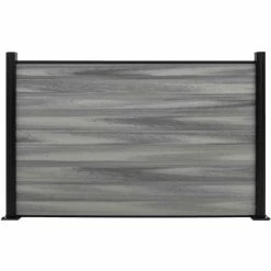 Infinity Euro Full Composite 6'Wx 4'H Oxford Grey Aluminum/Composite Horizontal Fence- Starter Section-SURFACE MT