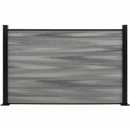 Infinity Euro Full Composite 6'Wx 4'H Oxford Grey Aluminum/Composite Horizontal Fence- Starter Section-SURFACE MT 1 Infinity Euro Full Composite 6'Wx 4'H Oxford Grey Aluminum/Composite Horizontal Fence- Starter Section-SURFACE MT