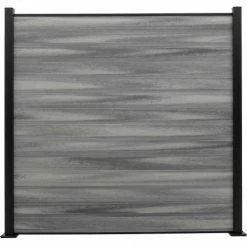Infinity Euro Full Composite 6'W x 6'H Oxford Grey Aluminum/Composite Horizontal Fence-Starter Section-SURFACE MT