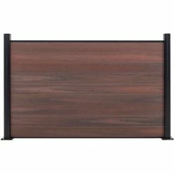 Infinity Euro Full Composite 6'W x 4'H Black Rose Aluminum/Composite Horizontal Fence-Starter Section-SURFACE MT