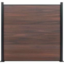 Infinity Euro Full Composite 6'W x 6'H Black Rose Aluminum/Composite Horizontal Fence-Starter Section-SURFACE MT