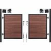 Infinity Euro Full Composite 10'Wx4'H Black Rose Aluminum/Composite Adj Fence Double Gate Kit -IN GROUND ONLY