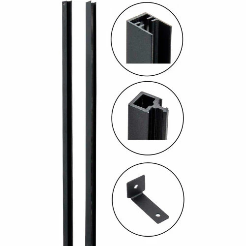 Infinity Euro Estate 6'W x 4'H Black Rose Aluminum/Composite Horizontal Fence-Adder Section-IN GROUND 7 Infinity Euro Estate 6'W x 4'H Black Rose Aluminum/Composite Horizontal Fence-Adder Section-IN GROUND - Image 7