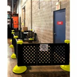 Grosfillex Outdoor Fence Post & Interlocking Base - Black / Safety Yellow 7 Grosfillex Outdoor Fence Post & Interlocking Base - Black / Safety Yellow -Insulation Sales Store US960013 03